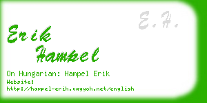 erik hampel business card